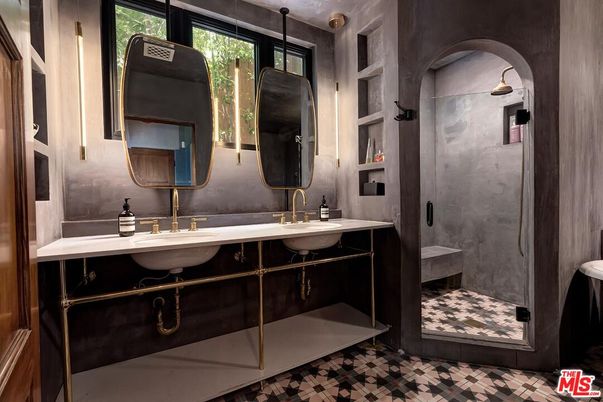 Bathroom, Dual Sink Vanities, Glass Shower, Interior