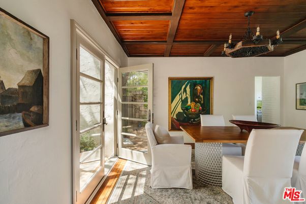 Chandelier, Dining room, Interior, Wooden Beams, Wooden Ceilings, Wood Texture Flooring
