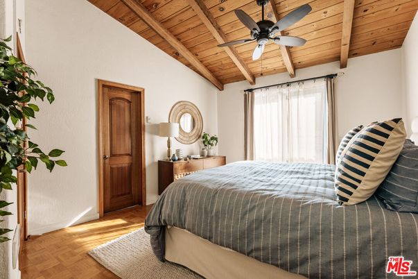 Bedroom, Interior, Wooden Beams, Wooden Ceilings, Wood Texture Flooring