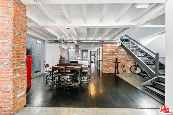 Interior, Pendant Lights, Stone Walls, Wood Texture Flooring