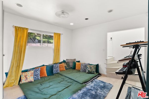 Bedroom, Fitness Equipment, Interior, Recessed Lighting, Wood Texture Flooring