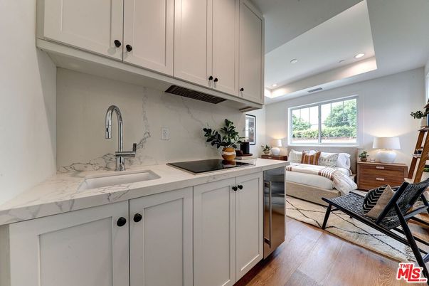Interior, Marble Walls, Recessed Lighting, Wood Texture Flooring