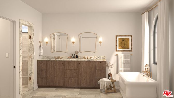 Bathroom, Dual Sink Vanities, Free Standing Baths, Interior