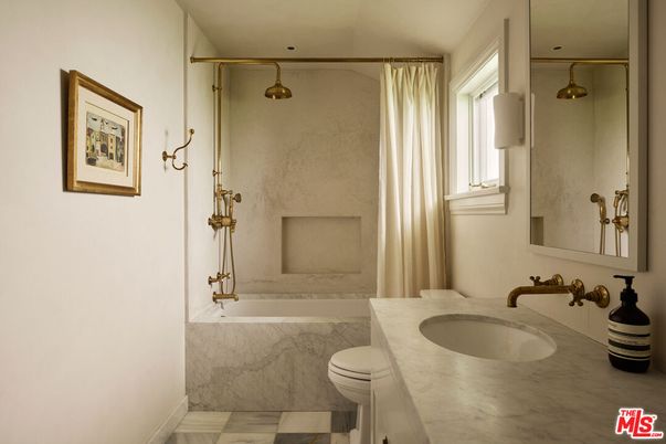 Bathroom, Glass Shower, Interior, Marble