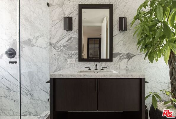 Bathroom, Glass Shower, Interior, Marble Walls