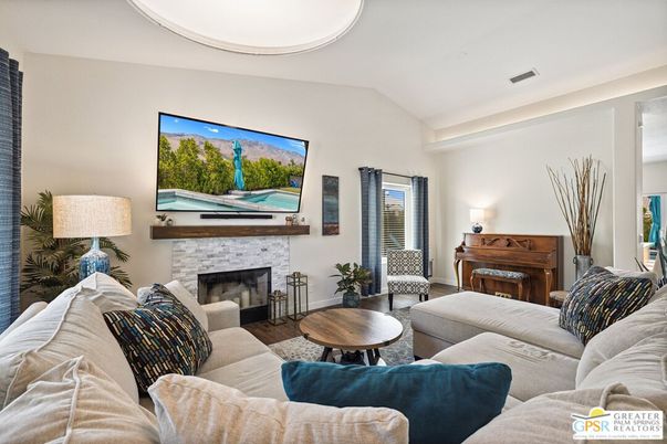 Fireplace, Interior, Living room, Piano, Wood Texture Flooring