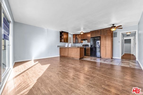 Empty room, Interior, Kitchen, Wood Texture Flooring
