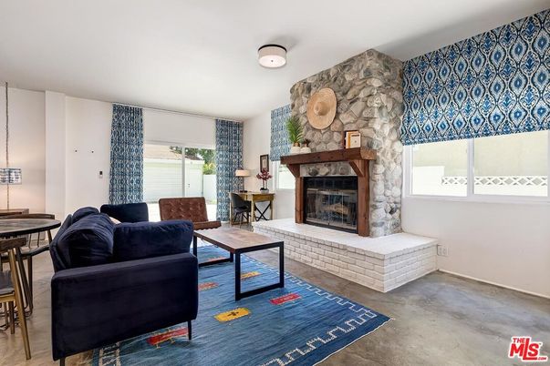 Fireplace, Interior, Living room, Stone Walls