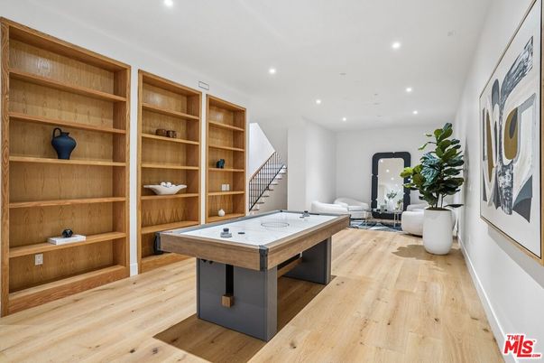 Game Room, Interior, Recessed Lighting, Wood Texture Flooring