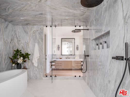 Bathroom, Dual Sink Vanities, Interior, Marble Walls