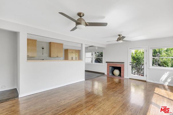 Empty room, Fireplace, Interior, Wood Texture Flooring