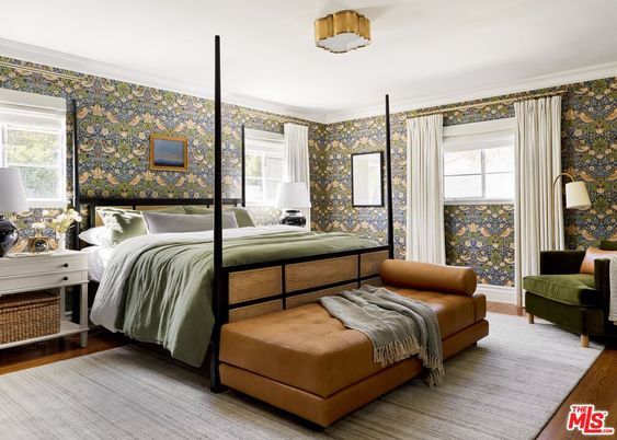 Bedroom, Interior, Wood Texture Flooring