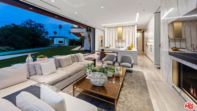 Fireplace, Interior, Living room, Recessed Lighting