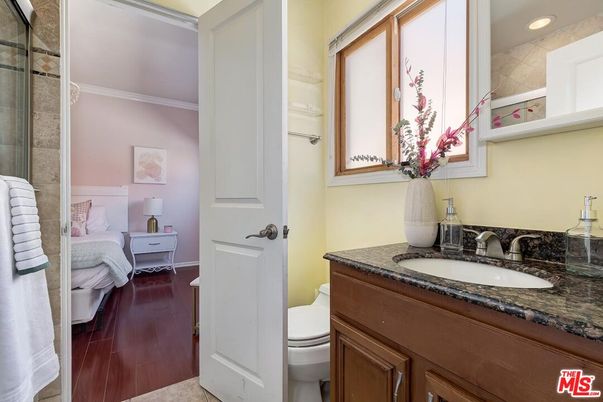 Bathroom, Bedroom, Interior, Recessed Lighting, Wood Texture Flooring