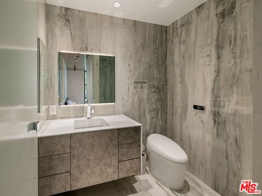 Bathroom, Interior, Marble Walls, Wood Texture Flooring