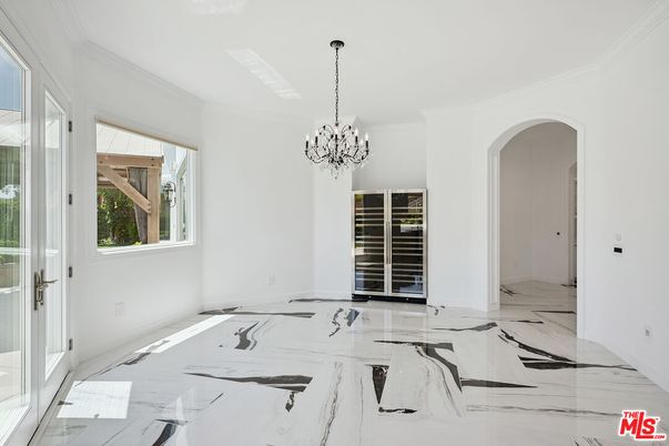 Chandelier, Empty room, Interior, Marble