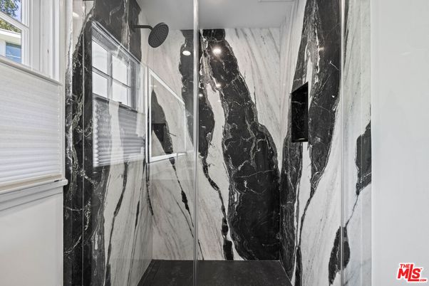 Bathroom, Glass Shower, Interior, Marble Walls