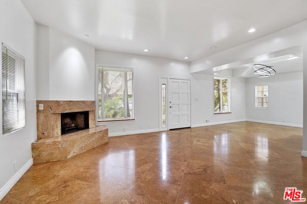 Empty room, Fireplace, Interior, Recessed Lighting