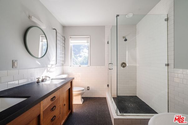 Bathroom, Dual Sink Vanities, Glass Shower, Interior