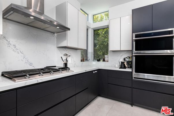 Interior, Kitchen, Marble Walls, Stainless Steel Appliances
