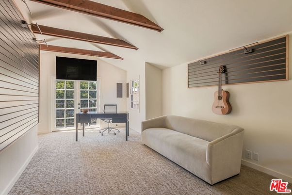 Home Office, Interior, Piano, Wooden Beams