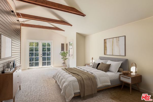 Bedroom, Interior, Wooden Beams