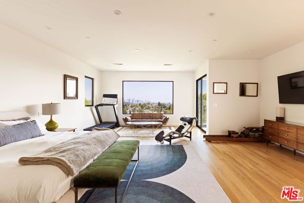 Bedroom, Fitness Equipment, Interior, Recessed Lighting, Wood Texture Flooring