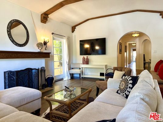 Fireplace, Interior, Living room, Wooden Beams, Wood Texture Flooring