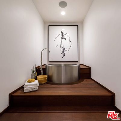 Bathroom, Interior, Recessed Lighting, Wood Texture Flooring