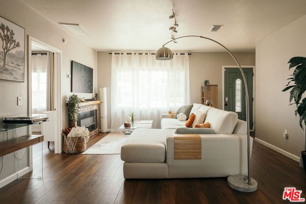 Fireplace, Interior, Living room, Wood Texture Flooring