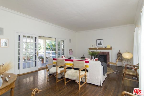 Dining room, Fireplace, Interior, Living room, Wood Texture Flooring
