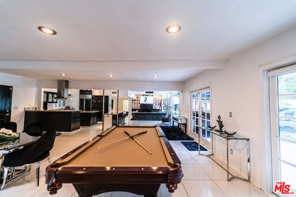 Billiard Table, Game Room, Interior, Kitchen, Recessed Lighting