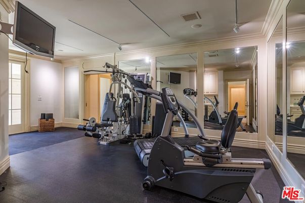 Fitness Equipment, Gym, Interior, Recessed Lighting