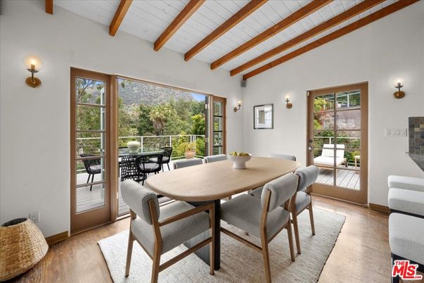 Dining room, Interior, Wooden Beams, Wood Texture Flooring