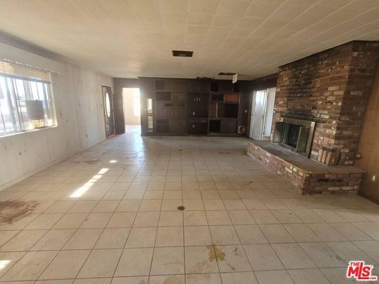 Empty room, Fireplace, Interior, Stone Walls