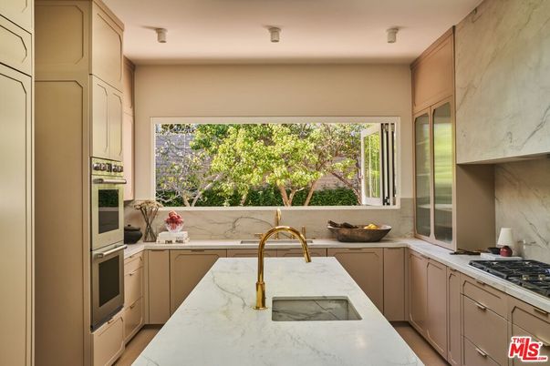 Interior, Kitchen, Marble Walls, Stainless Steel Appliances