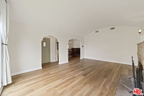 Dining room, Empty room, Interior, Wood Texture Flooring