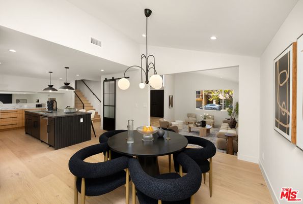 Dining room, Interior, Kitchen, Living room, Pendant Lights, Recessed Lighting, Wood Texture Flooring