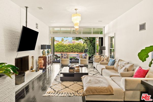 Chandelier, Fireplace, Interior, Living room, Wood Texture Flooring
