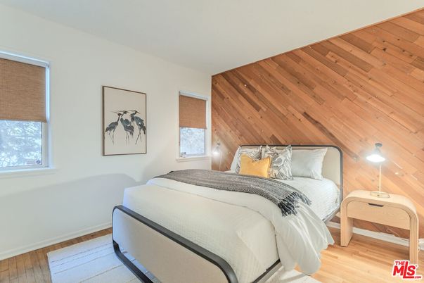 Bedroom, Interior, Wood Texture Flooring, Wooden Walls