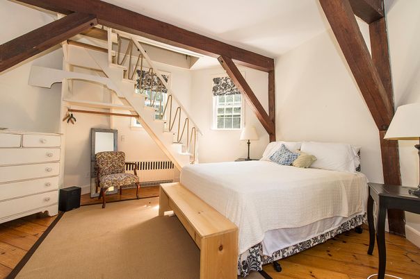 Bedroom, Chandelier, Interior, Wooden Beams, Wood Texture Flooring