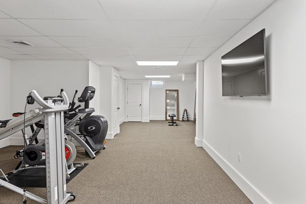 Fitness Equipment, Gym, Interior, Recessed Lighting