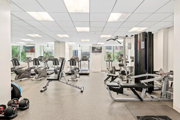 Fitness Equipment, Gym, Interior, Recessed Lighting