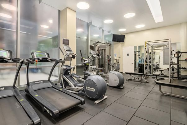 Fitness Equipment, Gym, Interior, Recessed Lighting