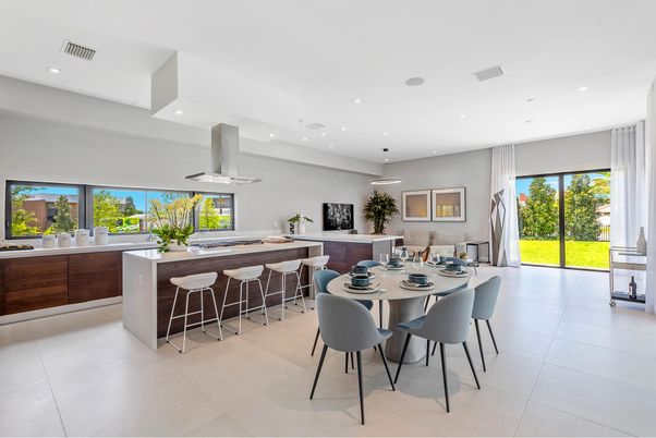 Dining room, Interior, Kitchen, Recessed Lighting
