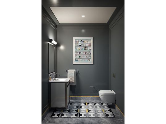 Bathroom, Interior, Recessed Lighting