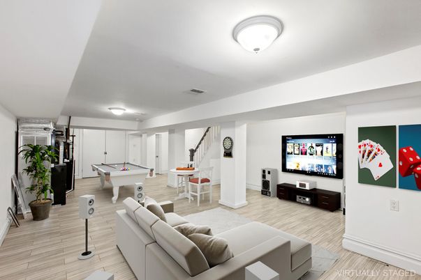 Billiard Table, Game Room, Interior, Living room, Wood Texture Flooring