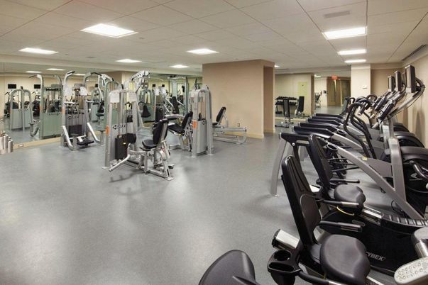 Fitness Equipment, Gym, Interior, Recessed Lighting