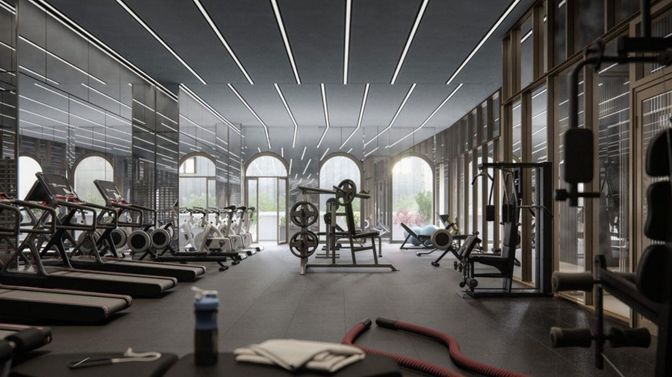 Fitness Equipment, Gym, Interior