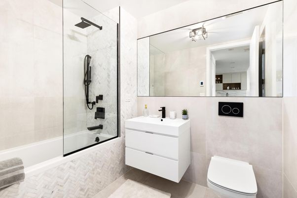 Bathroom, Glass Shower, Interior